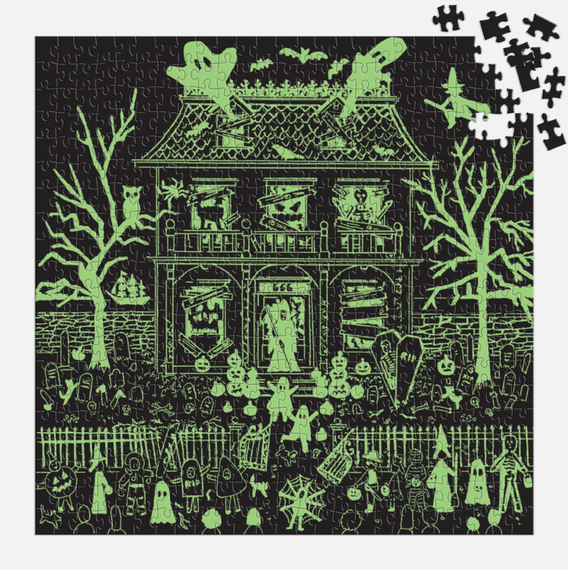 Galison: Haunted House 500 Piece Glow in the Dark Puzzle