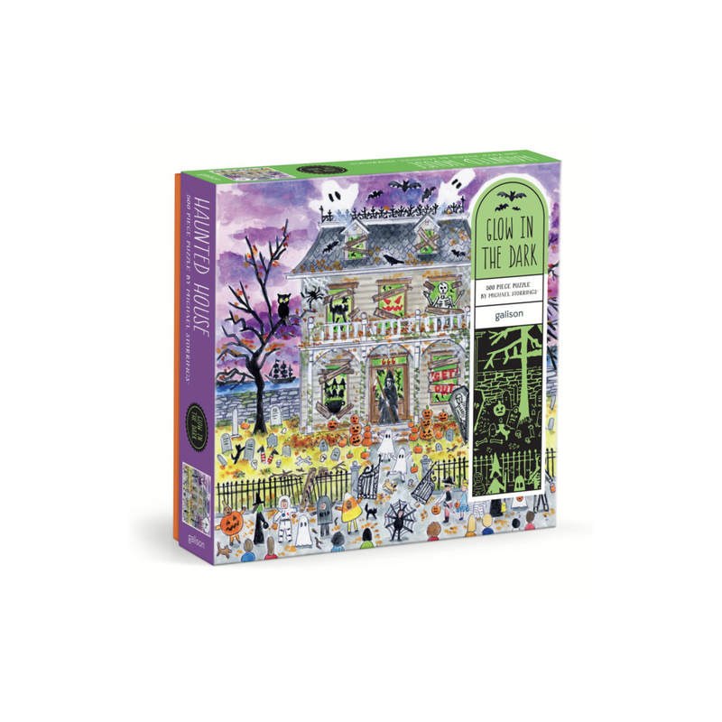 Galison: Haunted House 500 Piece Glow in the Dark Puzzle