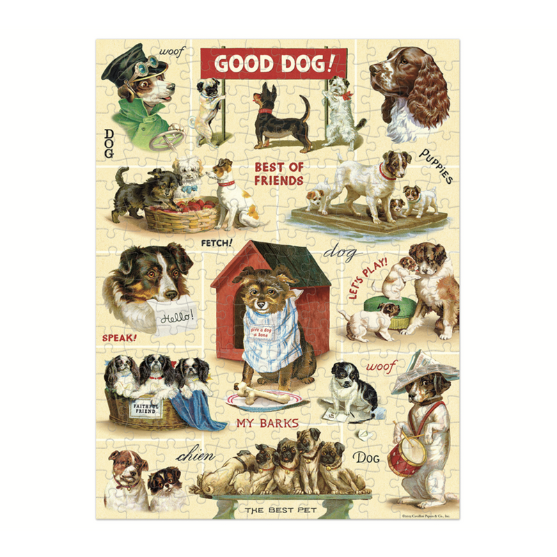 Cavallini & Co. Vintage Dogs Mini Puzzle