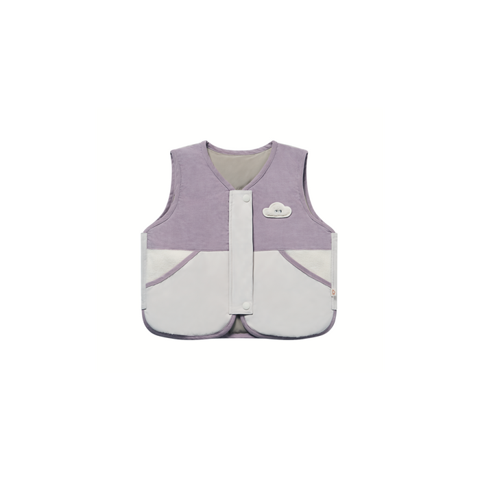 Petite Revery Recycled Fleece Down Vest - Cloud