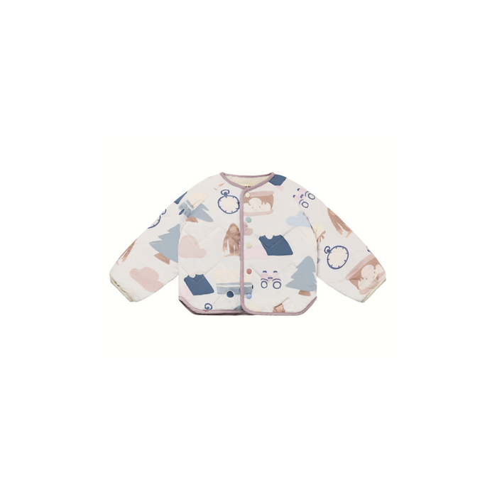 Petite Revery Reversible Recycled Fleece Jacket - Cloud