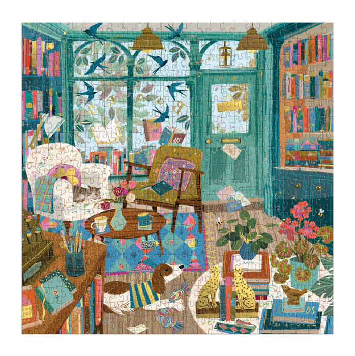 Galison: Bookshop Afternoon 500 Piece Foil Puzzle