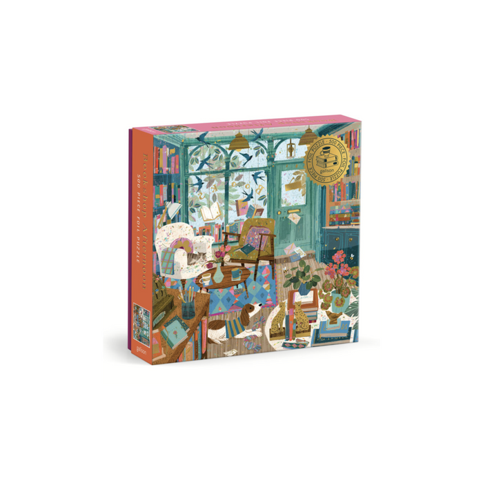 Galison: Bookshop Afternoon 500 Piece Foil Puzzle