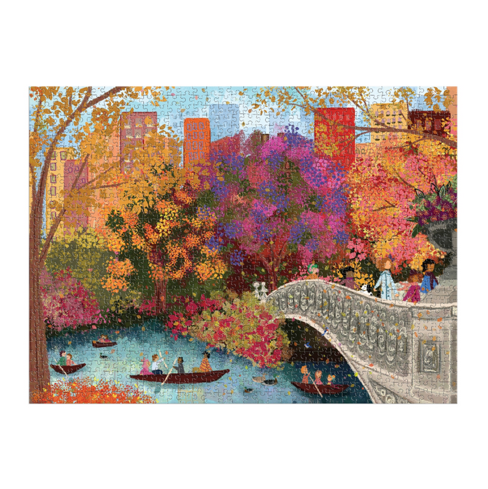 Galison Joy Laforme Autumn on Bow Bridge 1000 Piece Puzzle