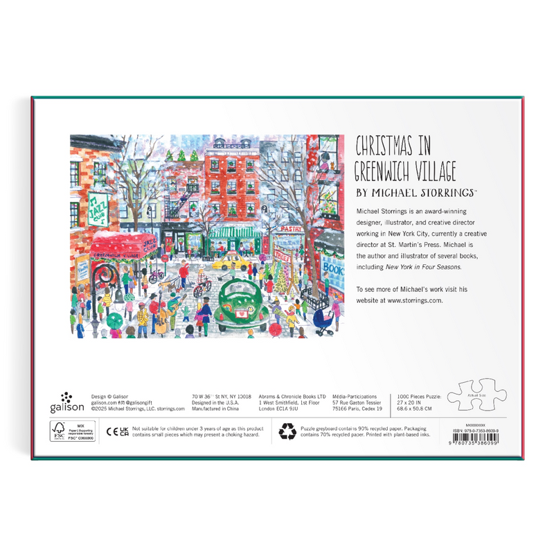 Galison: Christmas in Greenwich Village 1000 Piece Puzzle