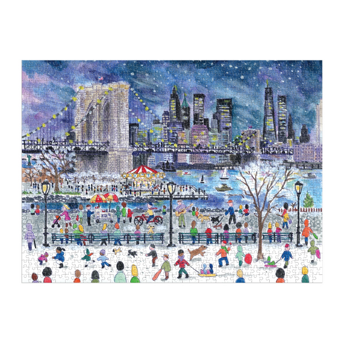 Galison Michael Storrings Snowfall Over New York City 1000 Piece Puzzle