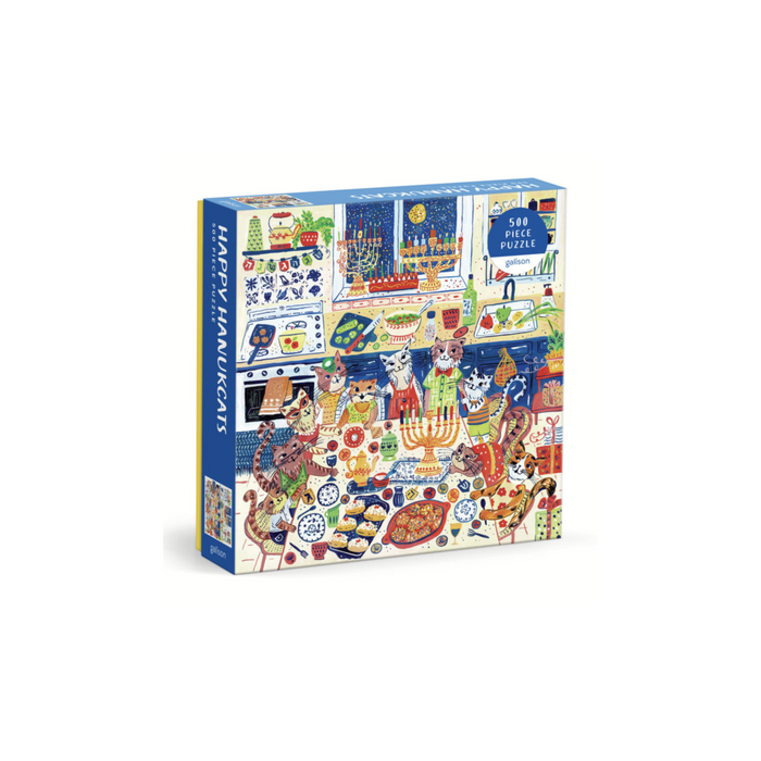 Galison: Happy Hanukcats 500 Piece Puzzle