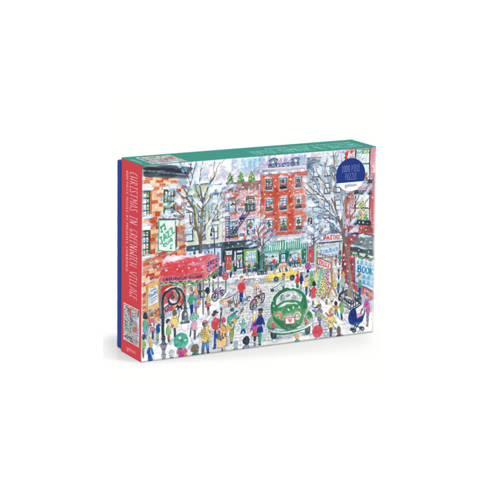 Galison Michael Storrings Christmas in Greenwich Village 1000 Piece Puzzle