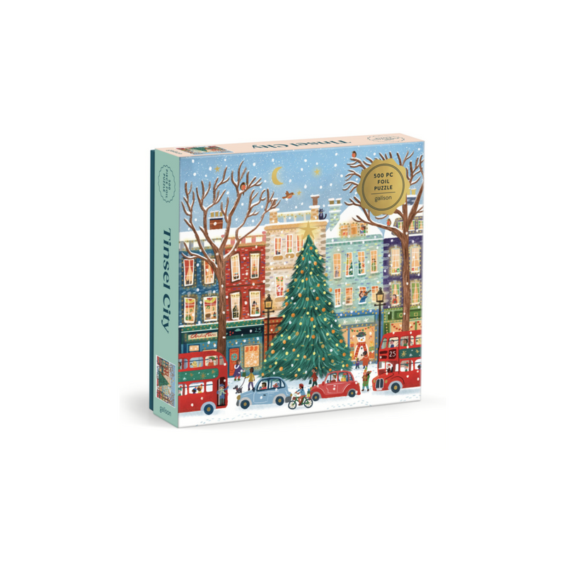 Galison: Tinsel City 500 Piece Foil Puzzle