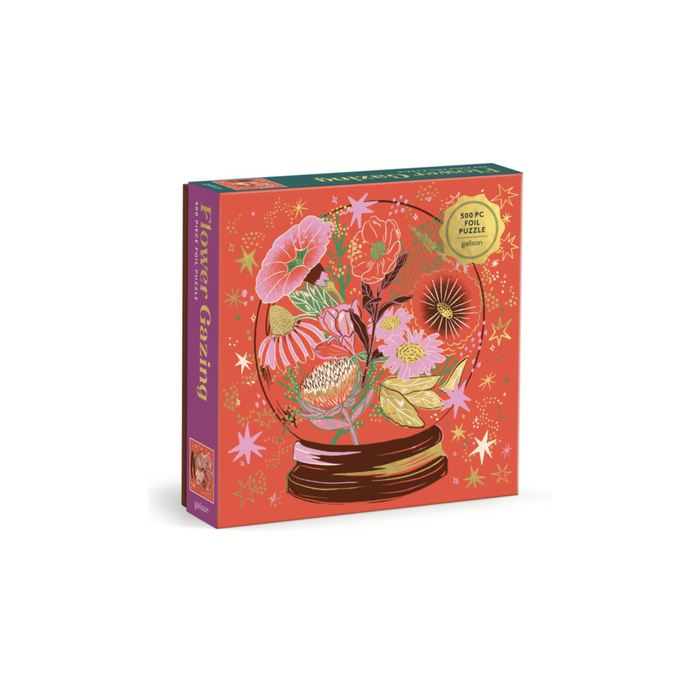 Galison Flower Gazing 500 Piece Foil Puzzle