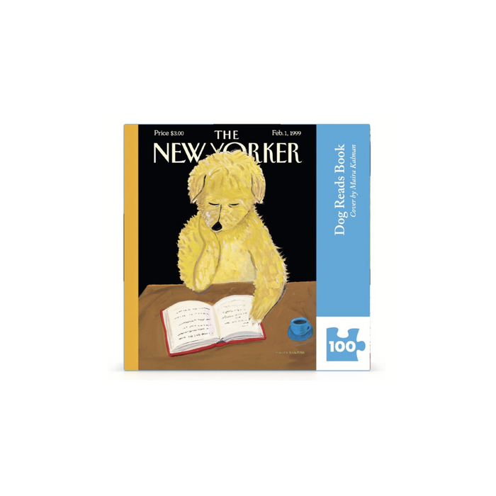 New York Puzzle - Dog Reads Book Mini 100 Piece Puzzle