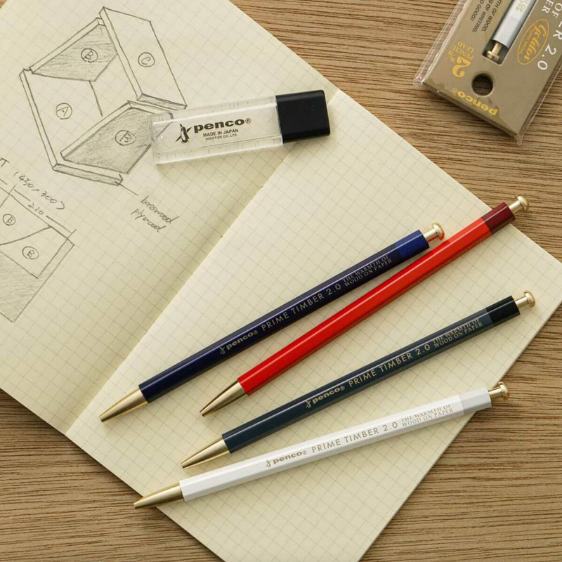 Penco Prime Timber Pencil Brass