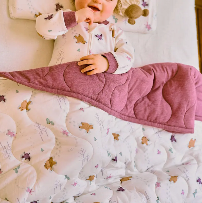 Bamboo Jersey Small Cozy Blanket - Snow Angels