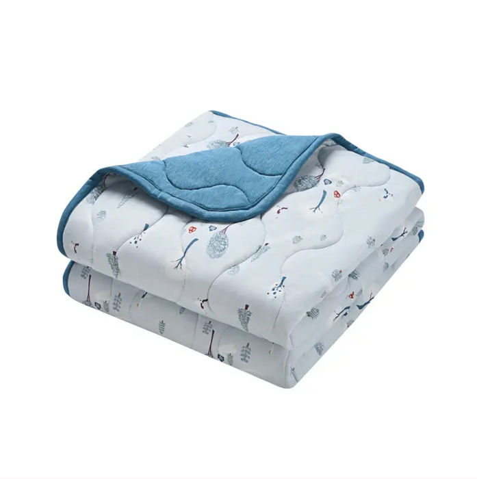 Bamboo Jersey Small Cozy Blanket - Snowy Snuggles