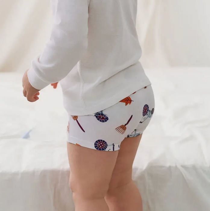 Girls Boy Short Underwear (2 Pack, Bamboo) - Harvest Time!