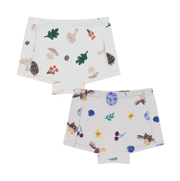 Girls Boy Short Underwear (2 Pack, Bamboo) - Fall Magic