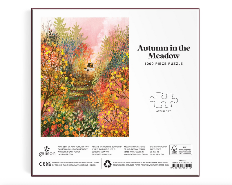 Galison: Autumn in the Meadow 1000 Piece Puzzle