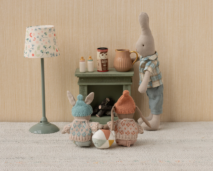 Maileg Fireplace, Miniature - Dusty green