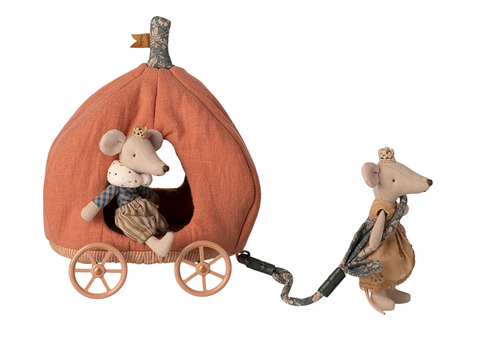 Maileg Pumpkin Carriage, Mouse