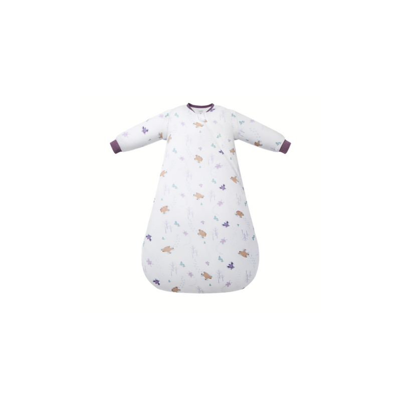 Organic Cotton Removable Sleeve Sleep Bag | 1.0 TOG - Snow Angels