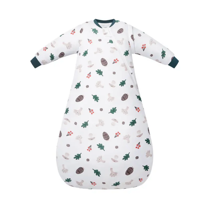 Organic Cotton Removable Sleeve Sleep Bag | 1.0 TOG - Forest Forage