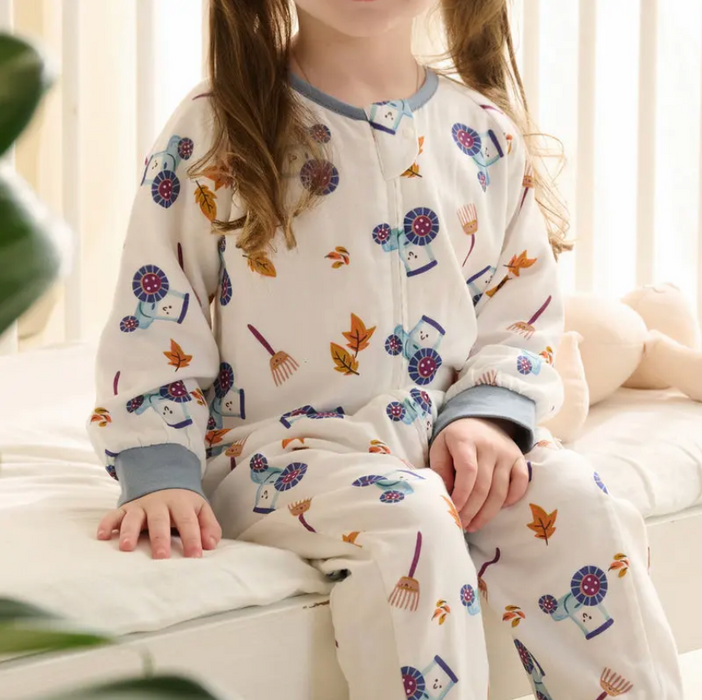 Bamboo Pima Long Sleeve Footed Sleep Bag | 0.6 TOG - On The Farm