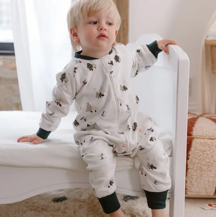 Organic Cotton Long Sleeve Footed Sleep Bag | 1.0 TOG - Chills 'N' Thrills