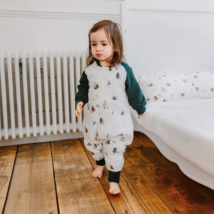 Bamboo Muslin Raglan Long Sleeve Footed Sleep Bag | 2.5 TOG - Chills 'N' Thrills