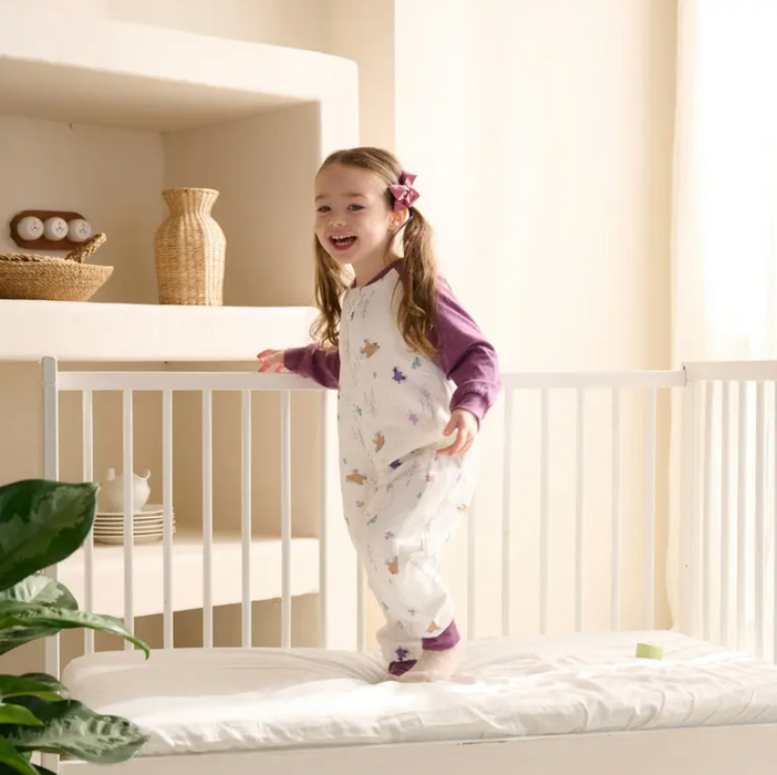 Bamboo Long Sleeve Footed Sleep Bag | 1.0 TOG - Snow Angels