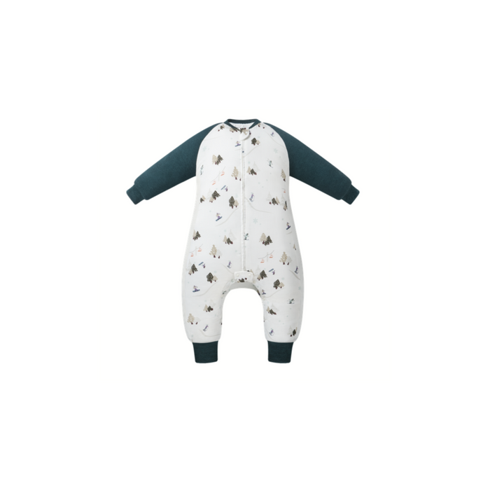 Bamboo Muslin Raglan Long Sleeve Footed Sleep Bag | 2.5 TOG - Chills 'N' Thrills