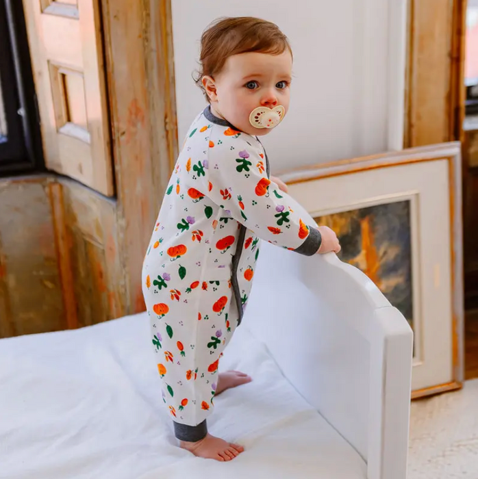 Organic Cotton Long Sleeve Kimono Romper - Squish Squash