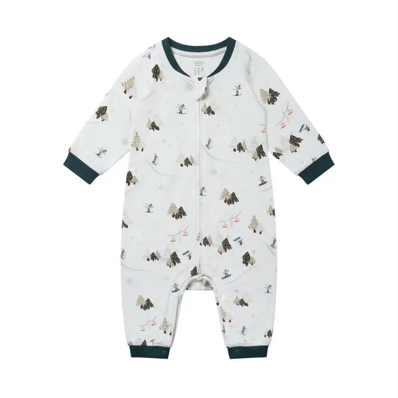 Organic Cotton Long Sleeve Romper - Chills 'N' Thrills
