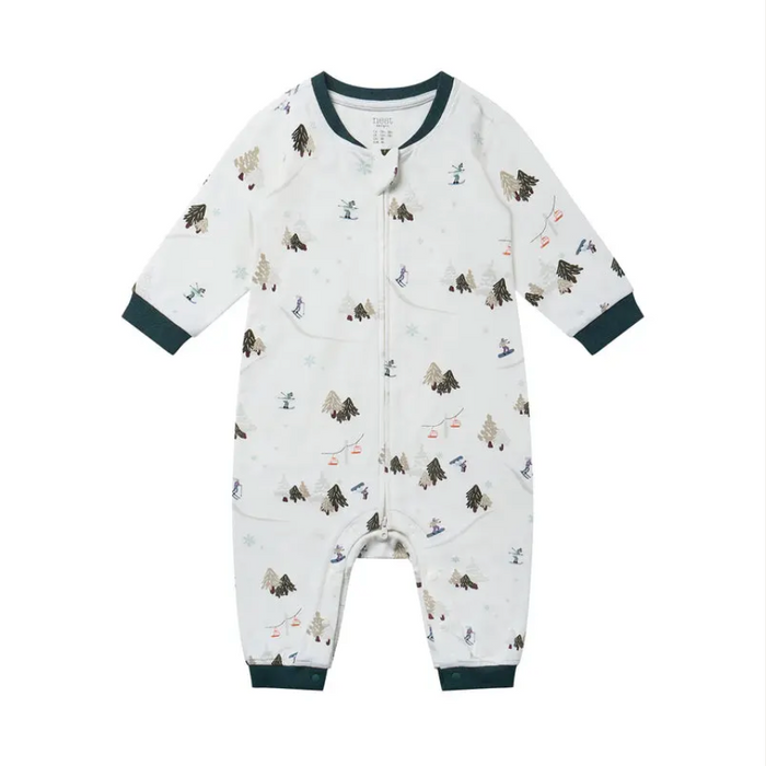 Organic Cotton Long Sleeve Romper - Chills 'N' Thrills
