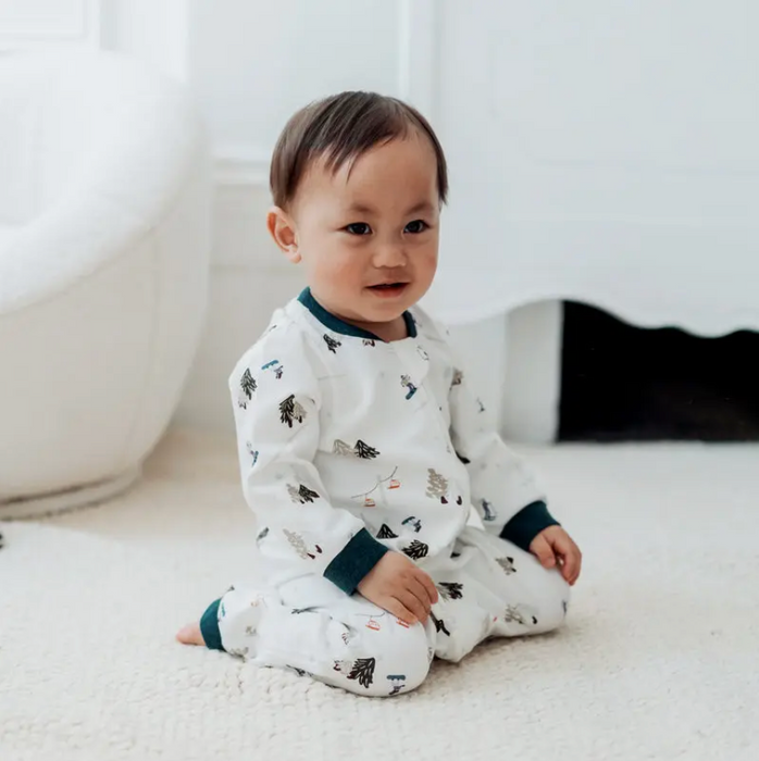 Organic Cotton Long Sleeve Romper - Chills 'N' Thrills