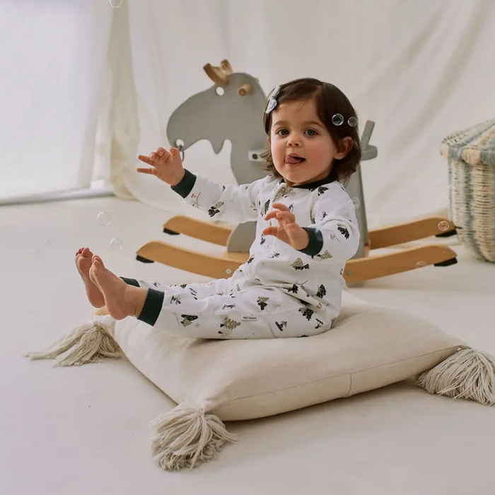 Organic Cotton Long Sleeve Footless Sleeper - Chills 'N' Thrills