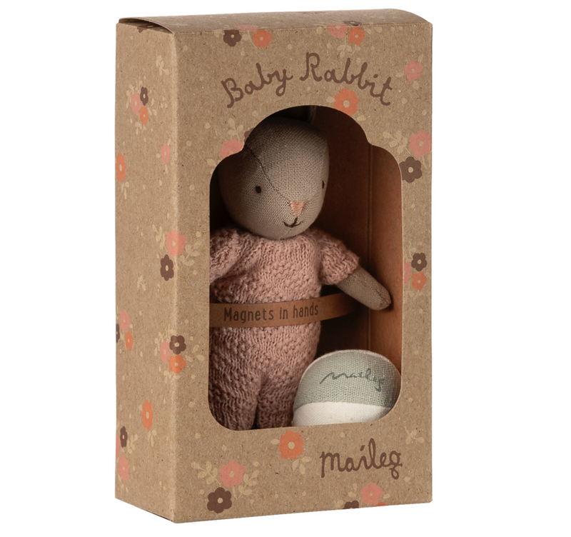 Maileg Rabbit set, Micro - Sand - Rose