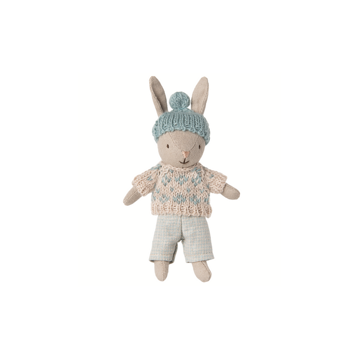 Maileg Winter rabbit, Micro - Sand - Mint