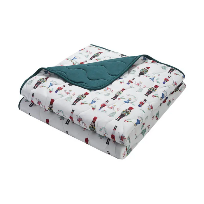 Bamboo Jersey Medium Cozy Quilted Blanket - Nutcracker