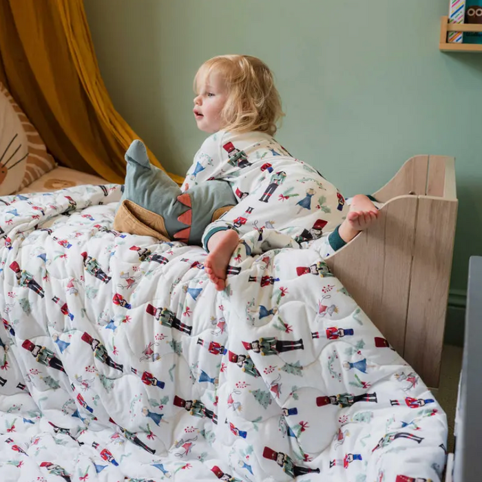 Bamboo Jersey Medium Cozy Quilted Blanket - Nutcracker