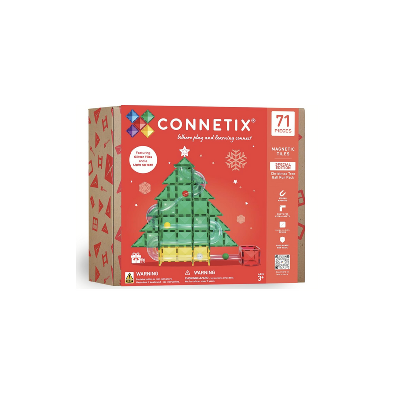 Connetix Special Edition Christmas Tree Ball Run, 71 Pieces