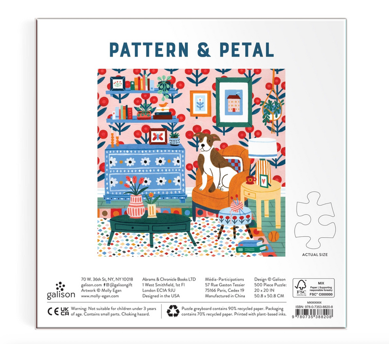 Galison: Pattern & Petal 500 Piece Puzzle