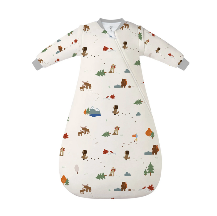Organic Cotton Removable Sleeve Sleep Bag | 1.0 TOG - Timber