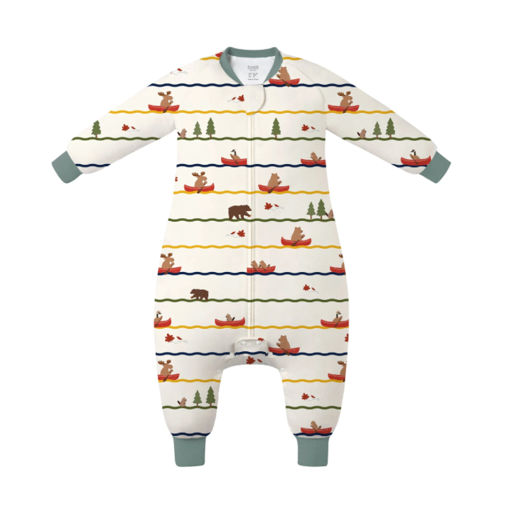 Organic Cotton Long Sleeve Footed Sleep Bag | 1.0 TOG - Canoe Do It