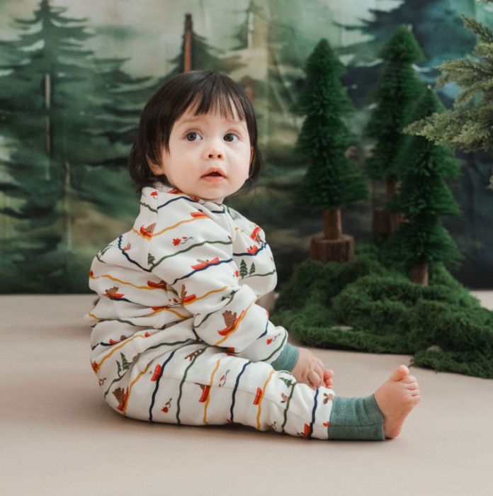 Organic Cotton Long Sleeve Footed Sleep Bag | 1.0 TOG - Canoe Do It