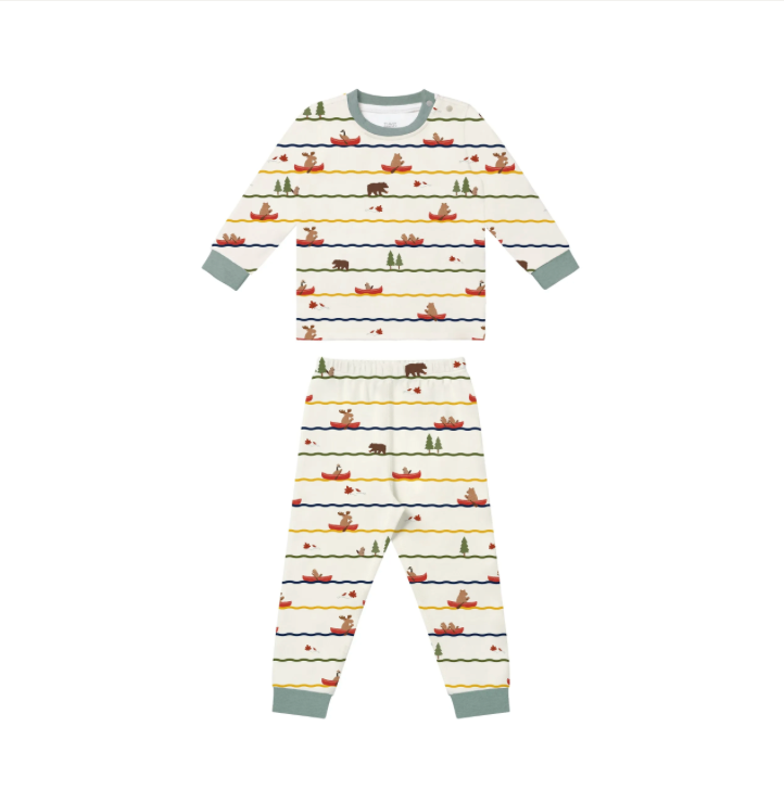 Organic Cotton Long Sleeve Two-Piece PJ Set - Canoe Do It