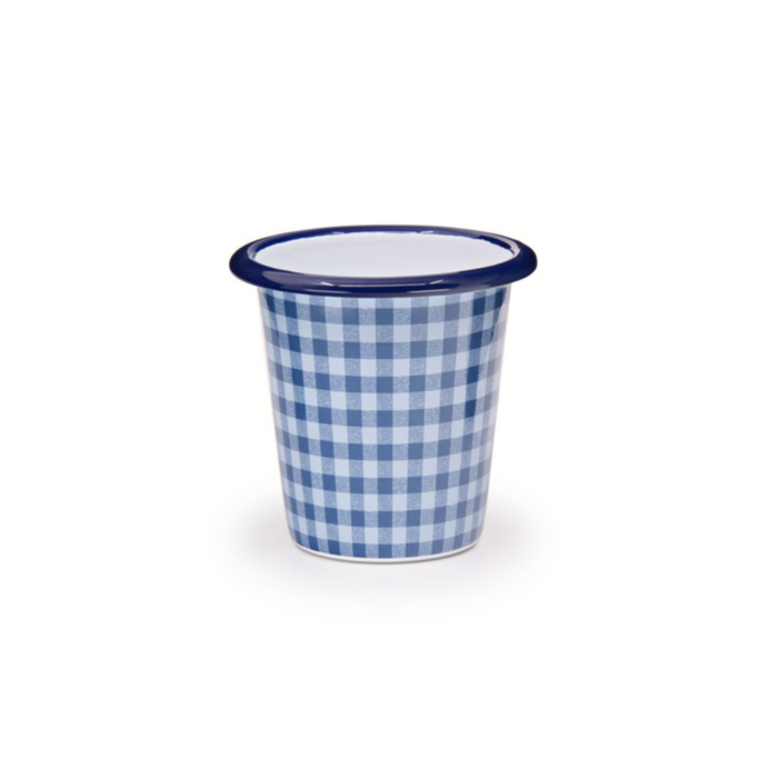 Crow Canyon Max Humphrey X CCH Plaid Enamelware 10 oz Short Tumbler