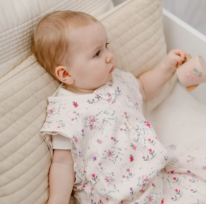 Bamboo Removable 3/4 Sleeve Sleep Bag | 0.6 TOG - Doggie Meadow