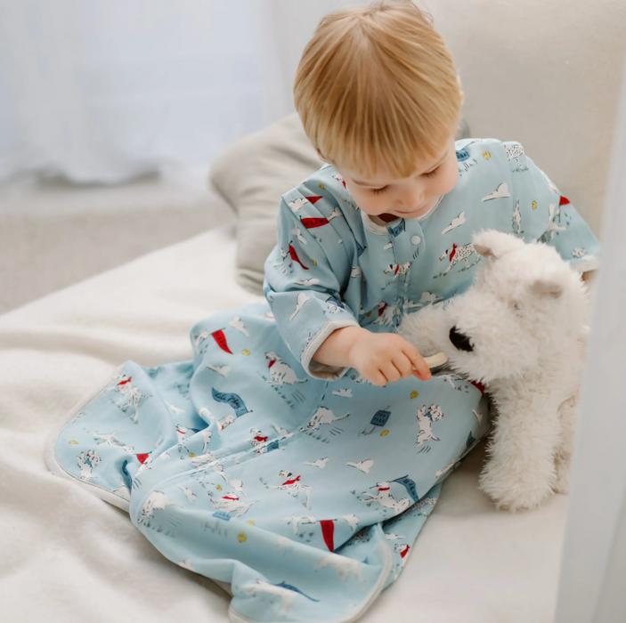 Bamboo Removable 3/4 Sleeve Sleep Bag | 0.6 TOG - Puppy Park