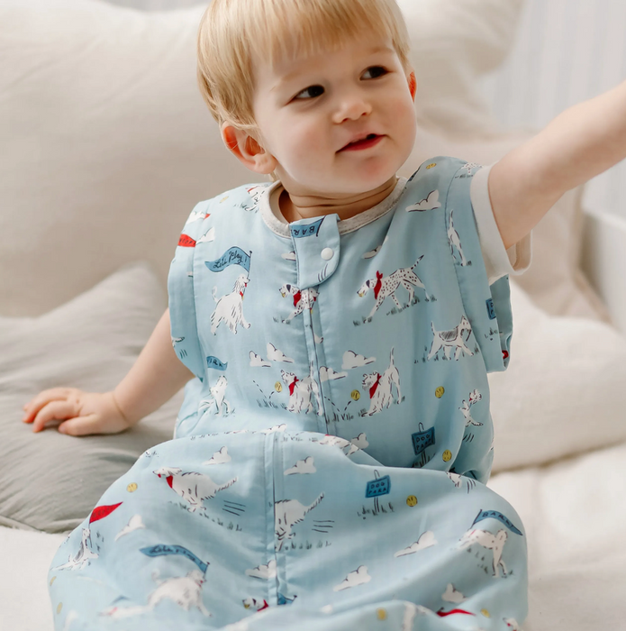 Bamboo Removable 3/4 Sleeve Sleep Bag | 0.6 TOG - Puppy Park