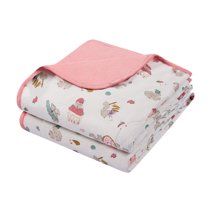 Bamboo Jersey Nook Quilted Cozy Blanket | 2.0 TOG - Very Squirrelly